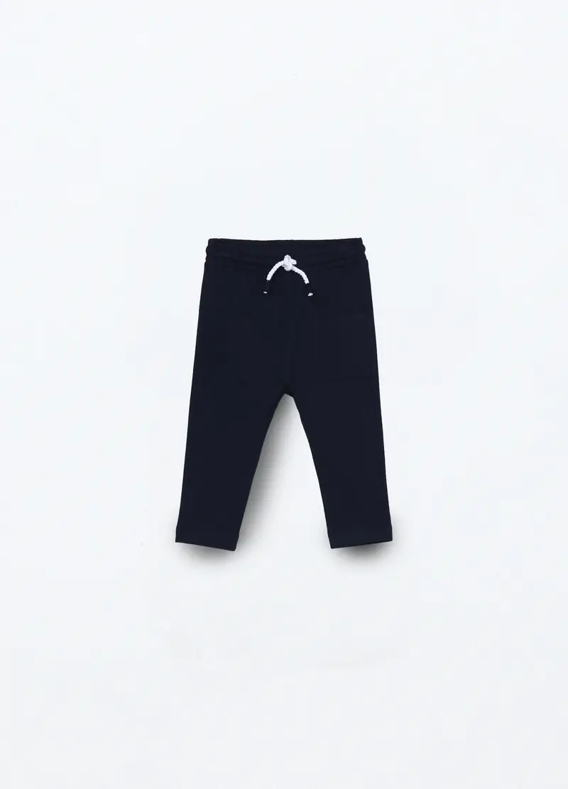 Jogger Misto Cotone Neonato, Bambino, Blu navy
