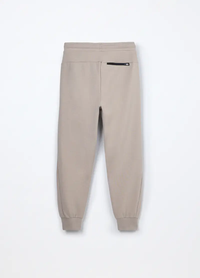 Jogger Misto Cotone Ragazzo, Bambino, Beige chiaro miniatura 2