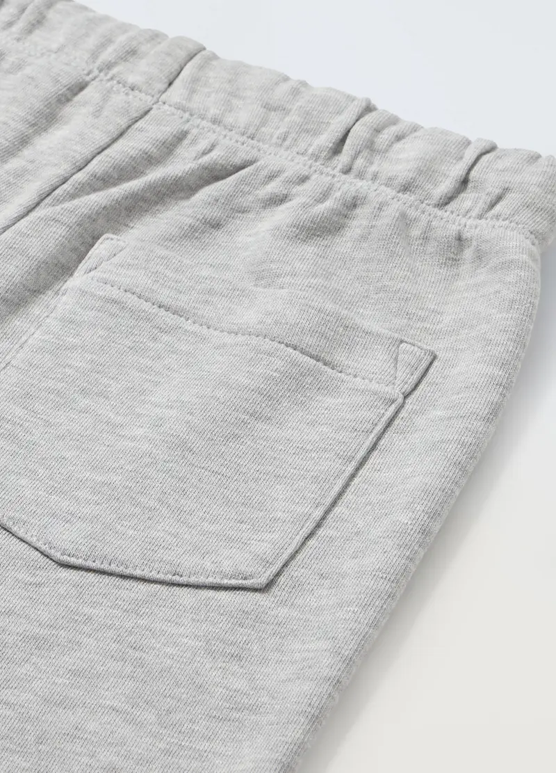 Joggers In French Terry Di Puro Cotone Bambino, Grigio melange miniatura 2