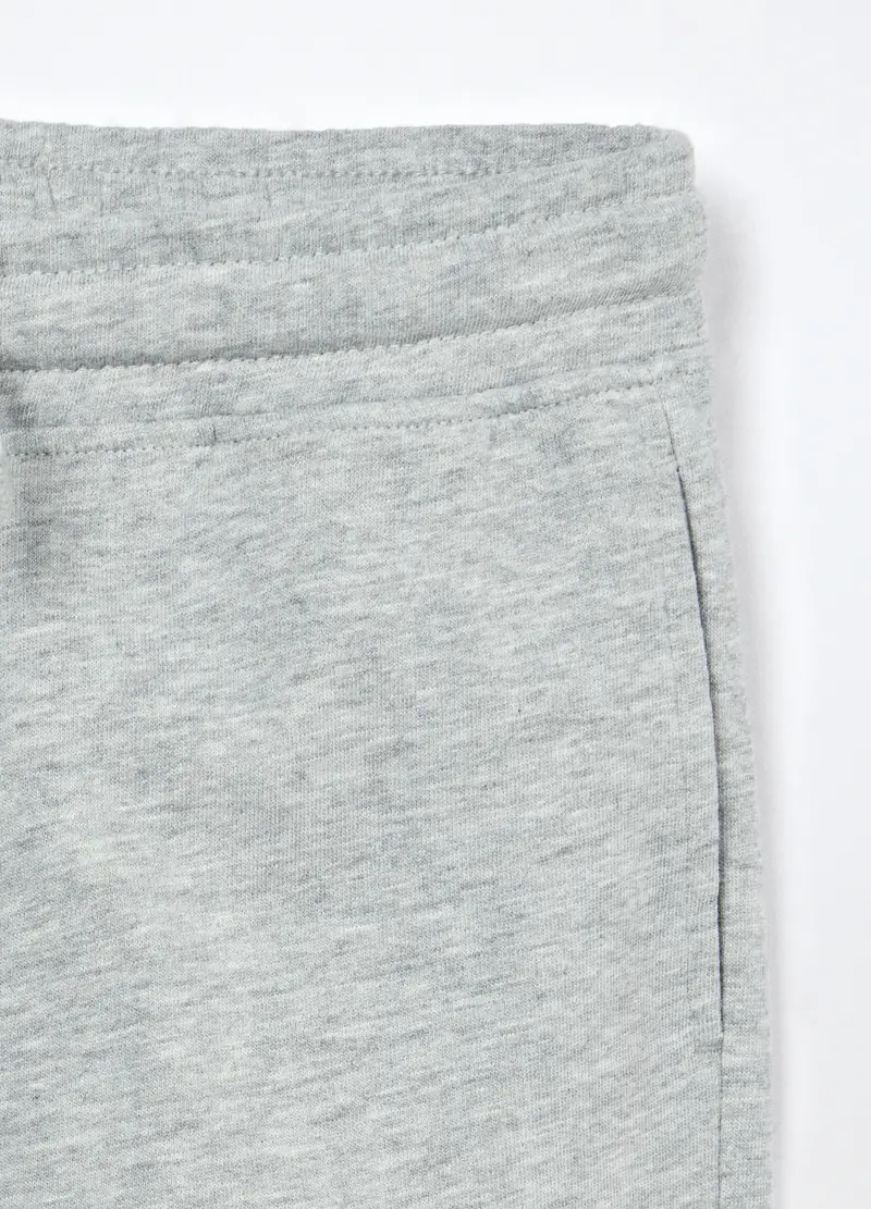 Blukids, Joggers In French Terry Di Puro Cotone Ragazzo, Bambino, Grigio melange, Taglia: 9-10 miniatura 2