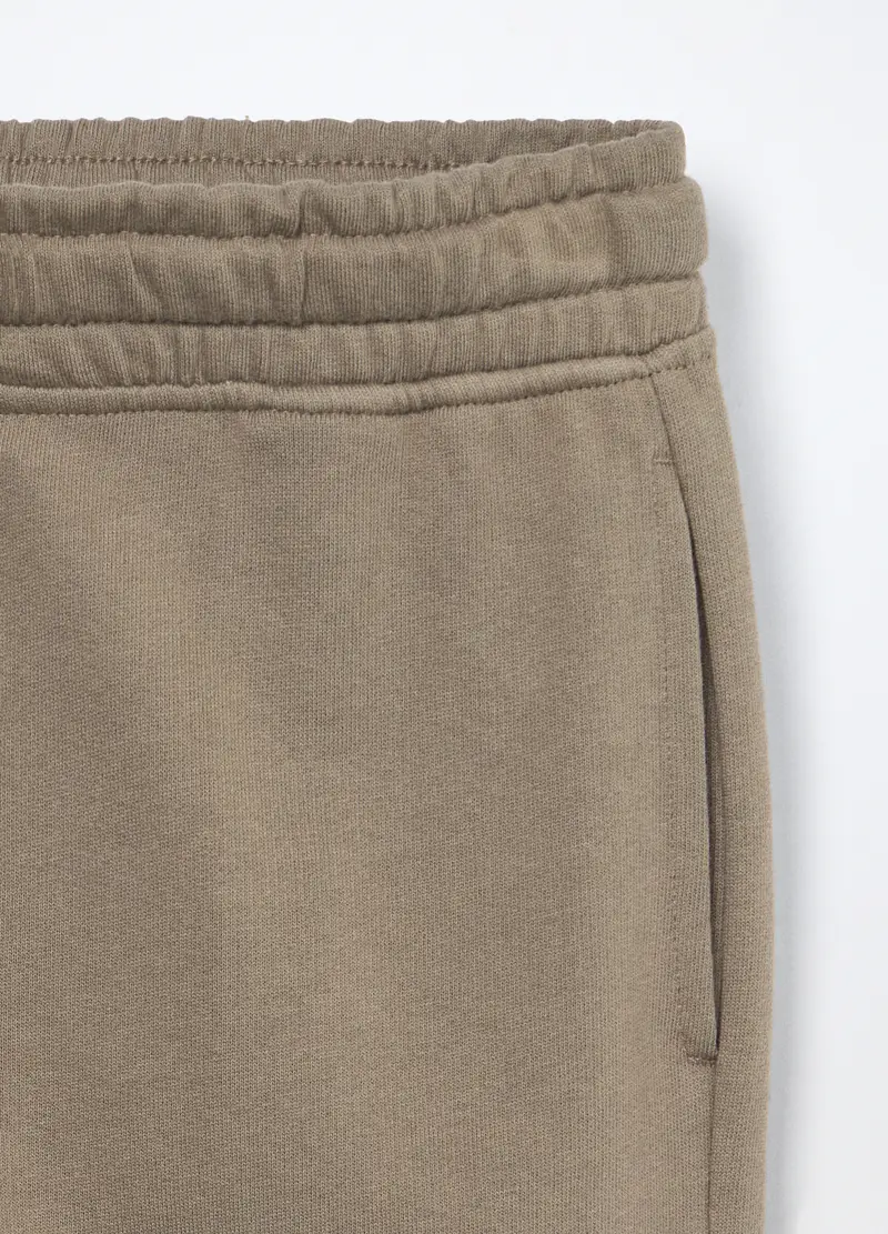 Blukids, Joggers In French Terry Di Puro Cotone Ragazzo, Bambino, Marrone chiaro, Taglia: 9-10 miniatura 2