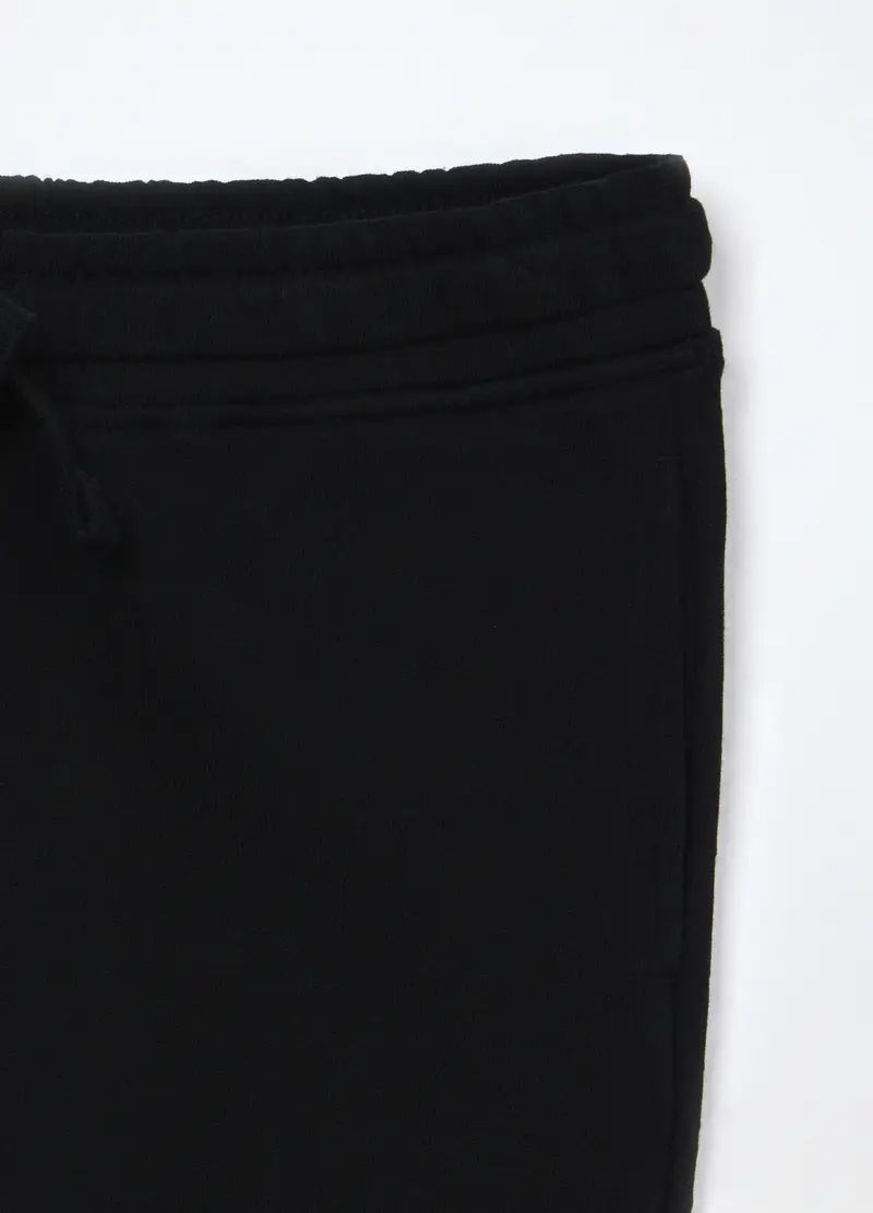 Joggers In French Terry Di Puro Cotone Ragazzo, Bambino, Nero miniatura 3
