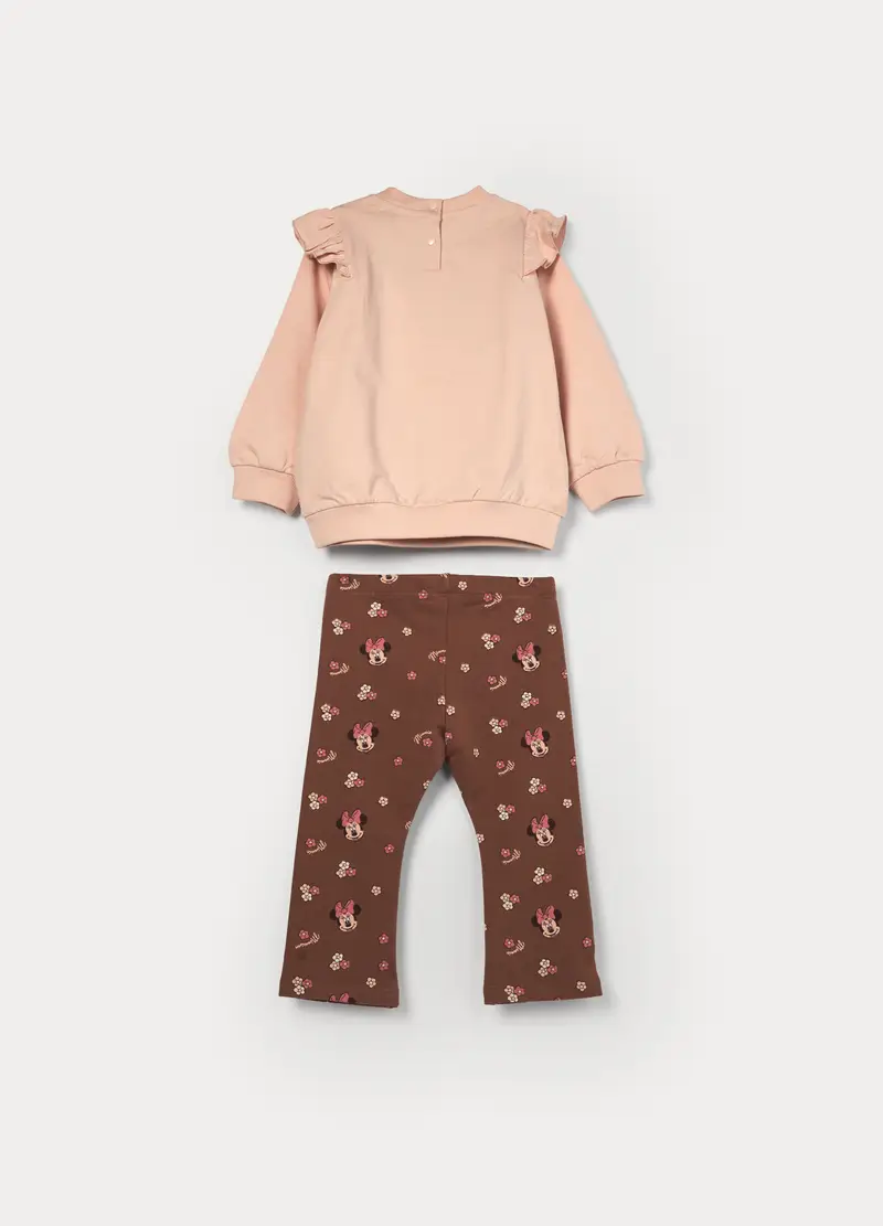 Jogging Set Disney In French Terry Di Cotone Stretch Bimba, Bambina, Rosa polveroso miniatura 2