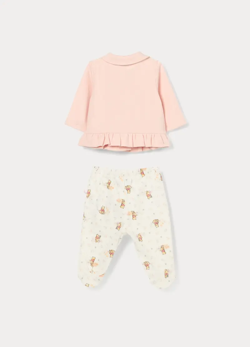 Jogging Set Disney In French Terry Di Cotone Stretch Neonata, Rosa chiaro miniatura 2