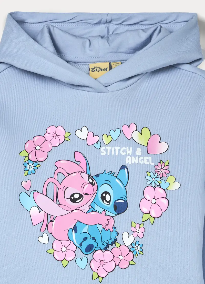 Jogging Set Disney In French Terry Di Misto Cotone Bambina, Azzurro chiaro miniatura 3