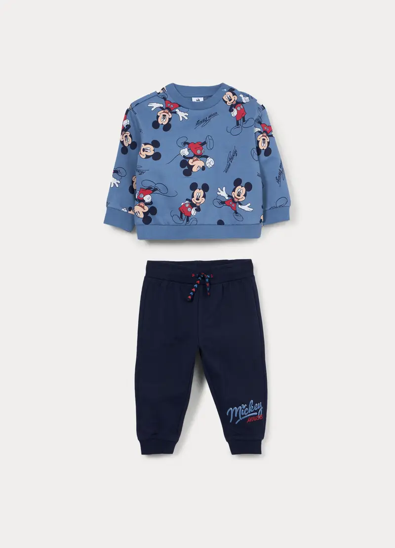Jogging Set Disney In French Terry Di Puro Cotone Bimbo, Bambino, Blu scuro