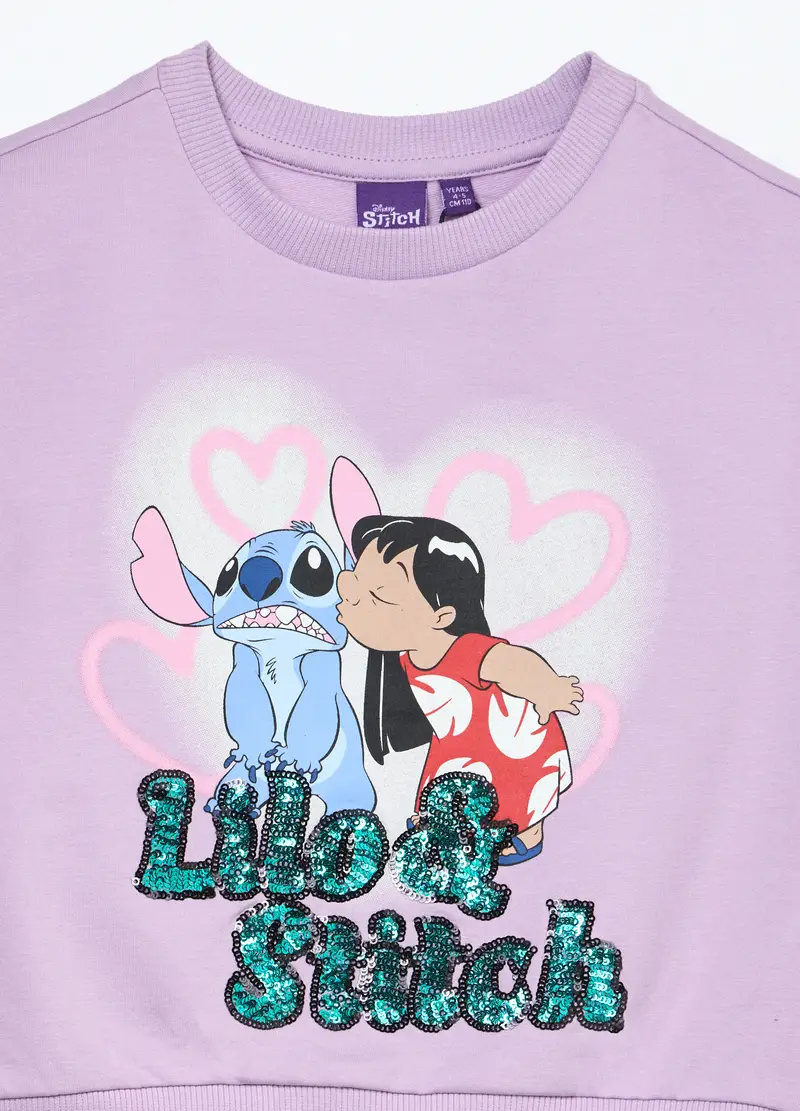 Blukids, Jogging Set In French Terry Di Cotone Stretch Bambina, Viola lilla, Taglia: 3-4 miniatura 2