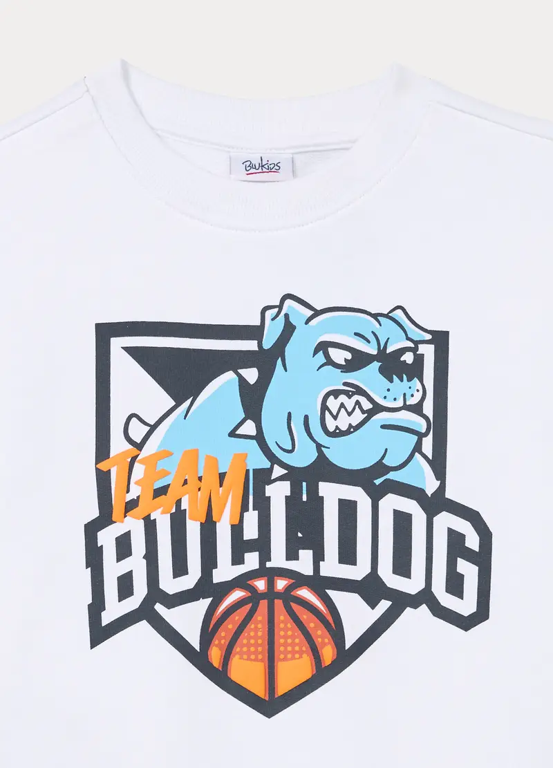 Jogging Set In French Terry Di Puro Cotone Bambino, Bianco miniatura 3