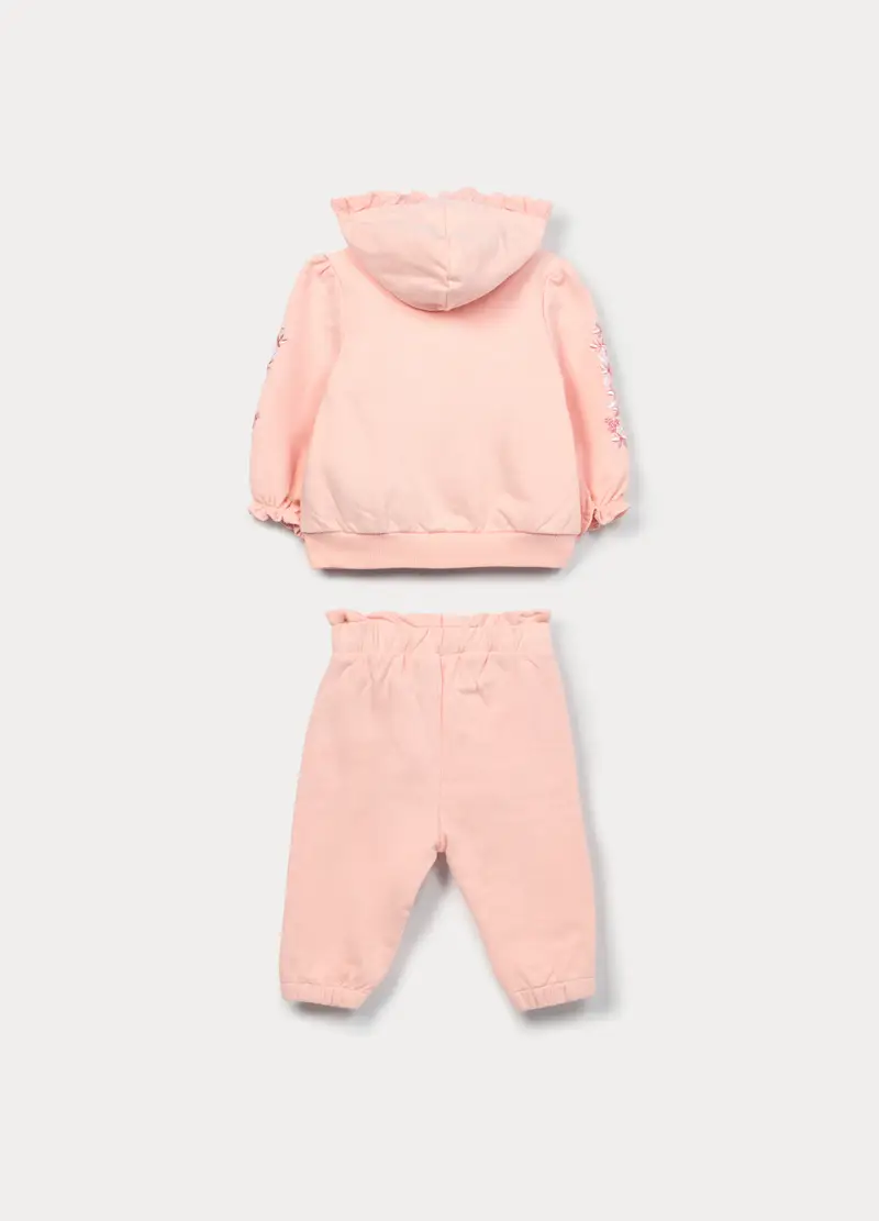 Jogging Set In French Terry Di Puro Cotone Neonata, Rosa chiaro miniatura 2