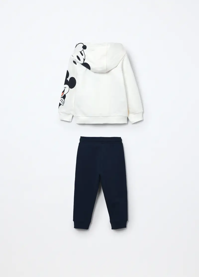 Jogging Set In French Terry Di Puro Cotone Neonato, Bambino, Bianco miniatura 2