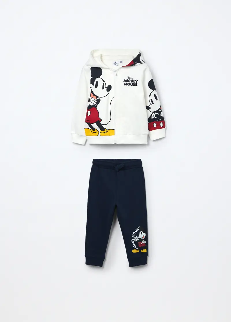 Jogging Set In French Terry Di Puro Cotone Neonato, Bambino, Bianco