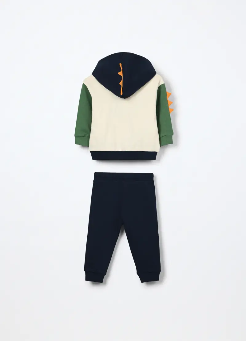 Jogging Set In French Terry Di Puro Cotone Neonato, Bambino, Bianco miniatura 2