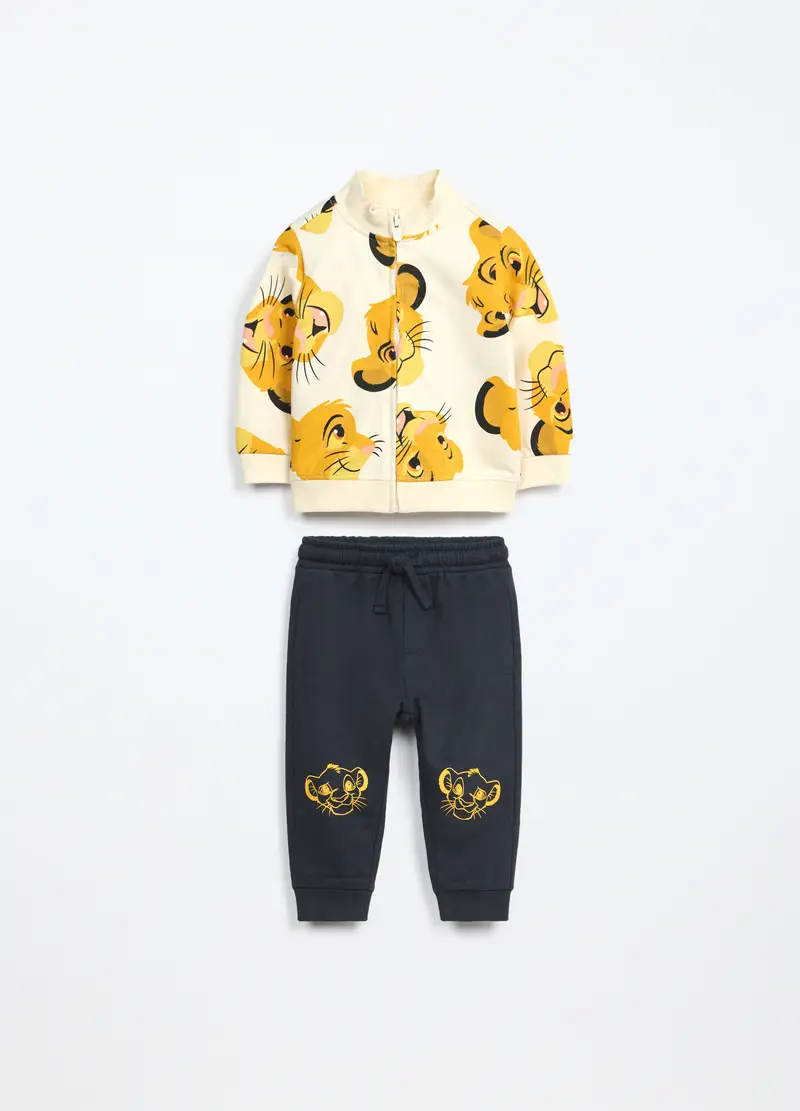 Blukids, Jogging Set In French Terry Di Puro Cotone Neonato, Bambino, Bianco panna, Taglia: 9-12