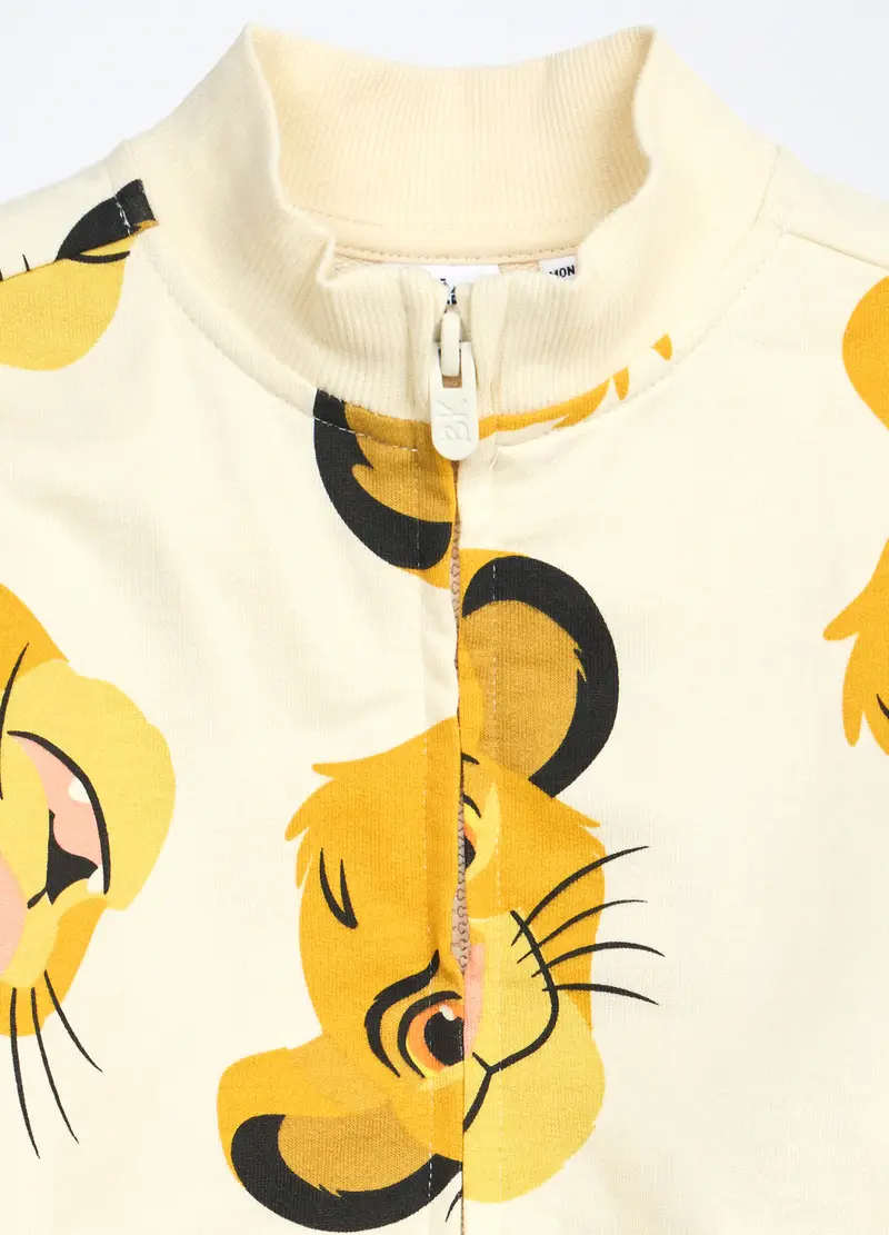 Blukids, Jogging Set In French Terry Di Puro Cotone Neonato, Bambino, Bianco panna, Taglia: 9-12 miniatura 2