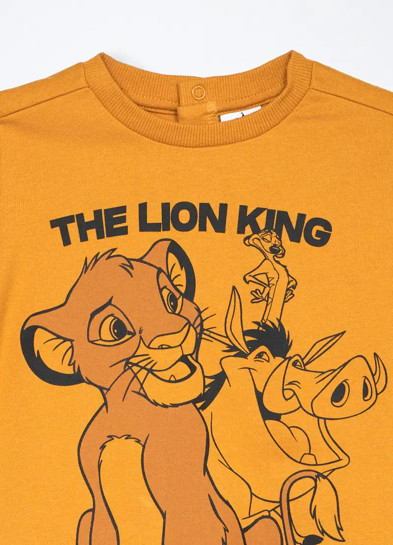 Jogging Set In French Terry Di Puro Cotone Neonato, Bambino, Giallo ocra miniatura 3