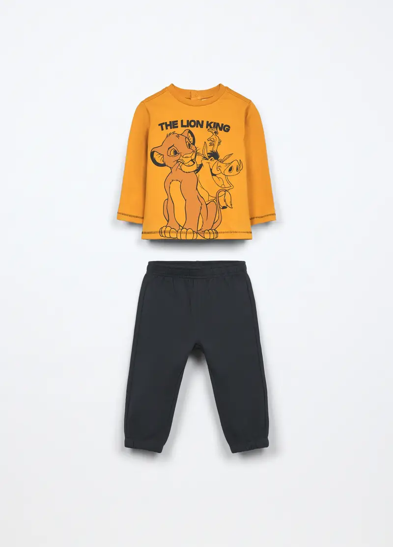 Jogging Set In French Terry Di Puro Cotone Neonato, Bambino, Giallo ocra