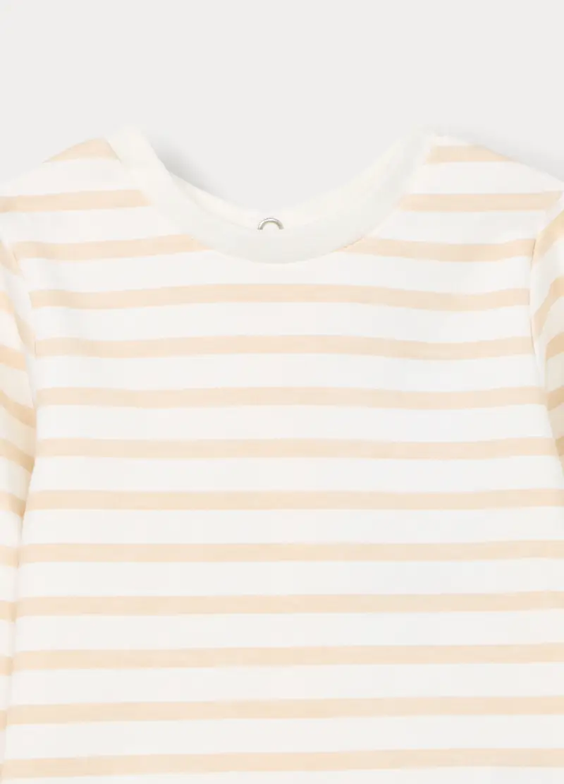 Jogging Set In French Terry Di Puro Cotone Neonato, Marrone chiaro miniatura 3