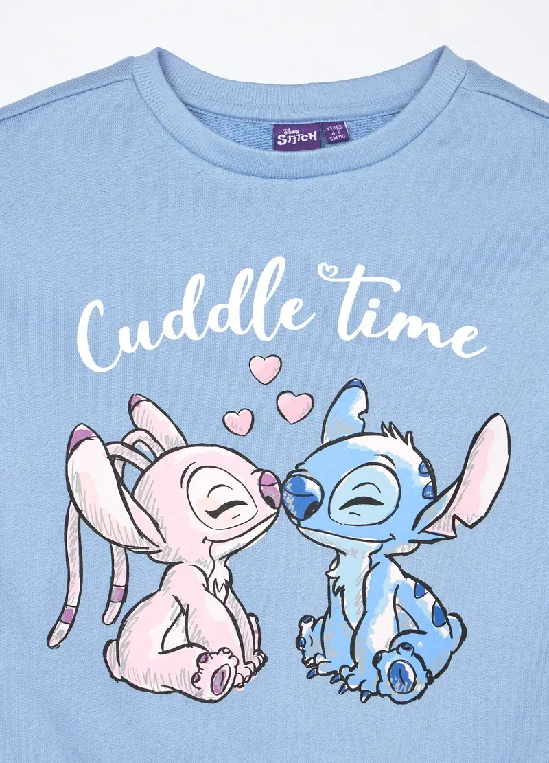 Jogging Set In French Terry Stretch Bambina, Azzurro cielo miniatura 3