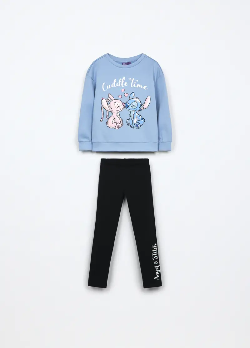 Blukids, Jogging Set In French Terry Stretch Bambina, Azzurro cielo, Taglia: 3-4
