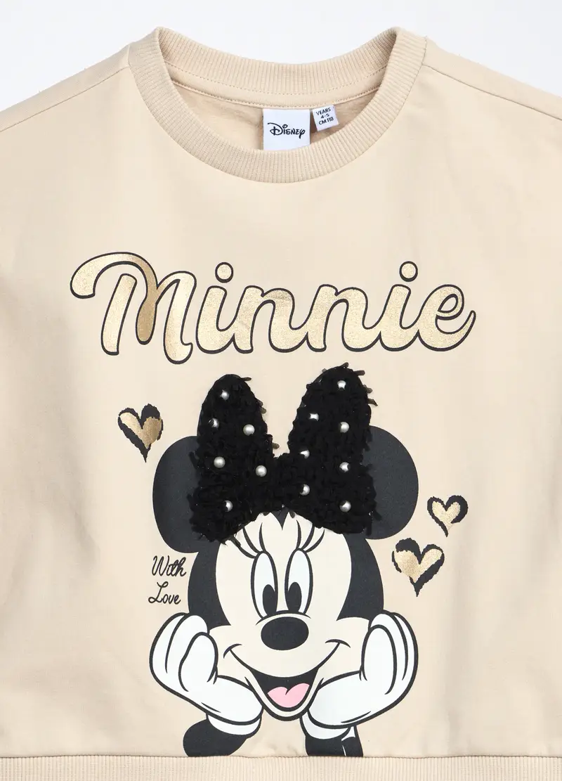 Jogging Set In French Terry Stretch Bambina, Beige chiaro miniatura 3