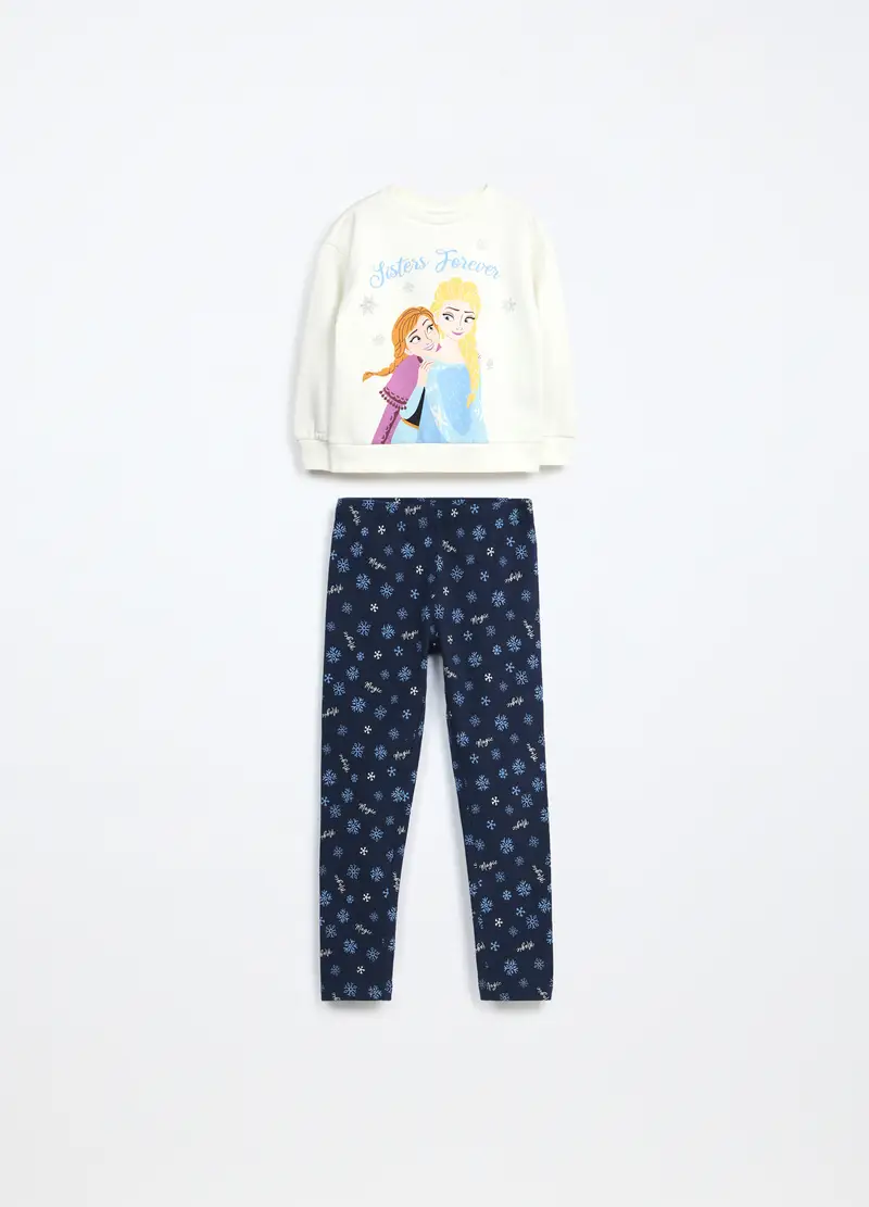 Blukids, Jogging Set In French Terry Stretch Bambina, Bianco, Taglia: 3-4