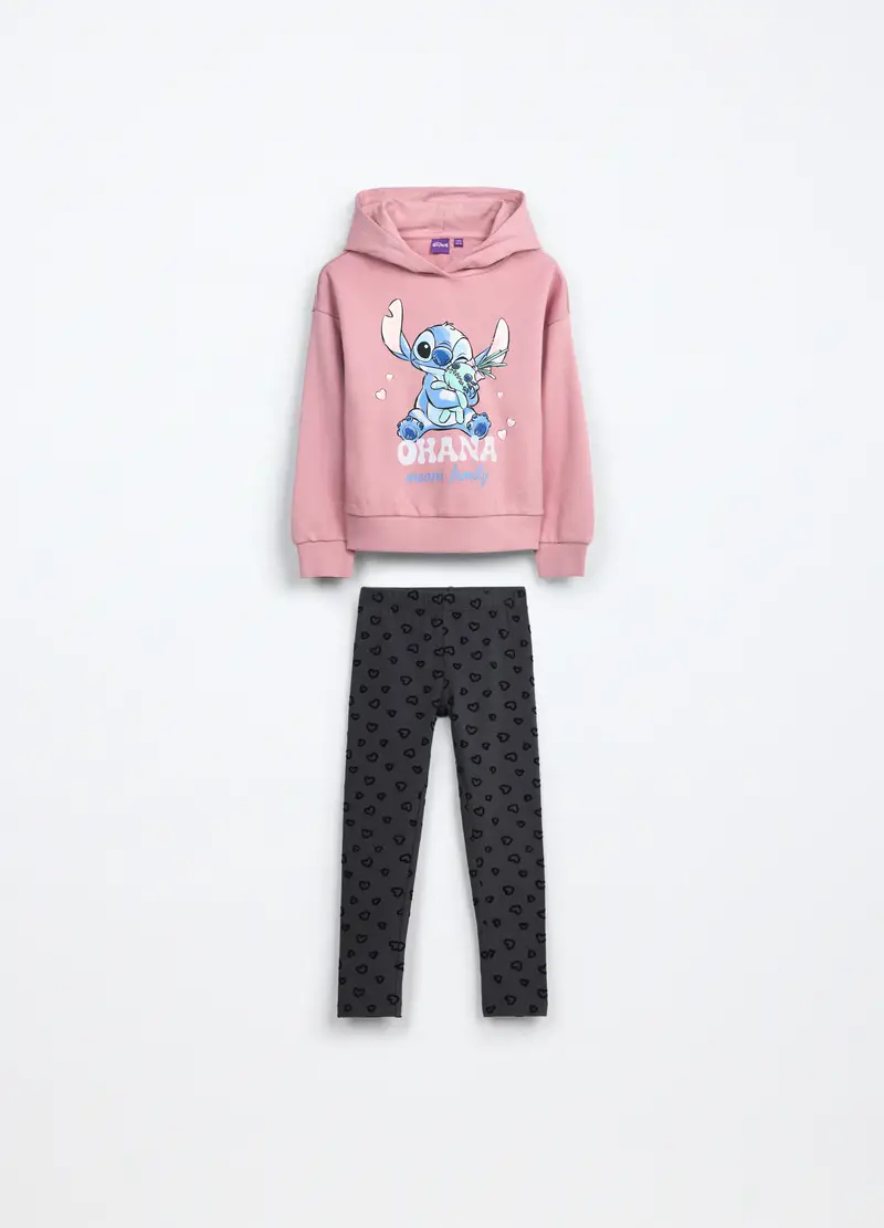 Blukids, Jogging Set In French Terry Stretch Bambina, Rosa pastello, Taglia: 3-4