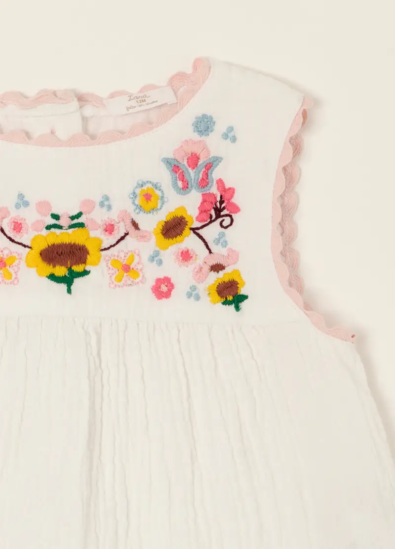 Jogging Set In Jersey Di Cotone Stretch Iana, Neonata, Bianco miniatura 3