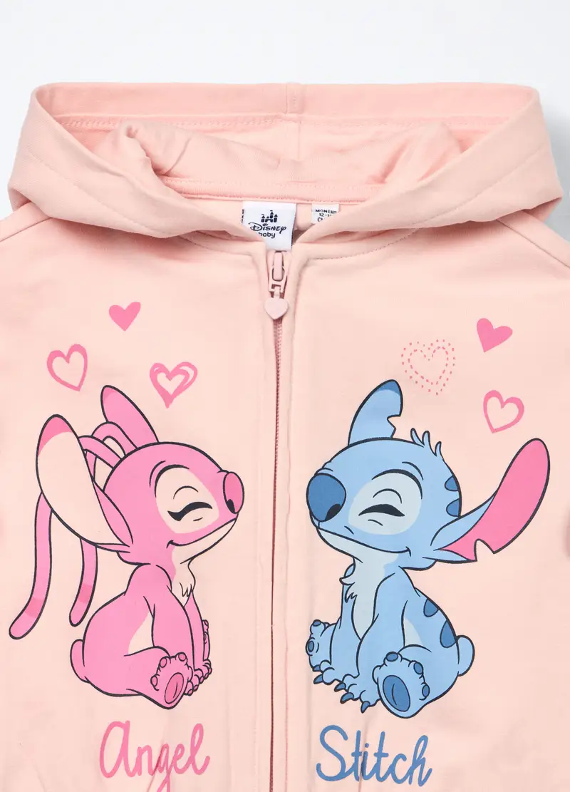 Jogging Set In Jersey Di Cotone Stretch Neonata, Bambina, Rosa pastello miniatura 3