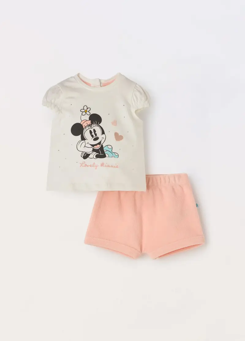 Jogging Set In Jersey Di Misto Cotone Neonata, Rosa pastello