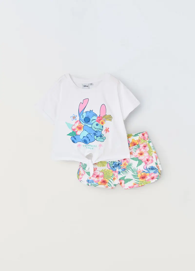 Blukids, Jogging Set In Jersey Di Puro Cotone Bambina, Bianco, Taglia: 3-4