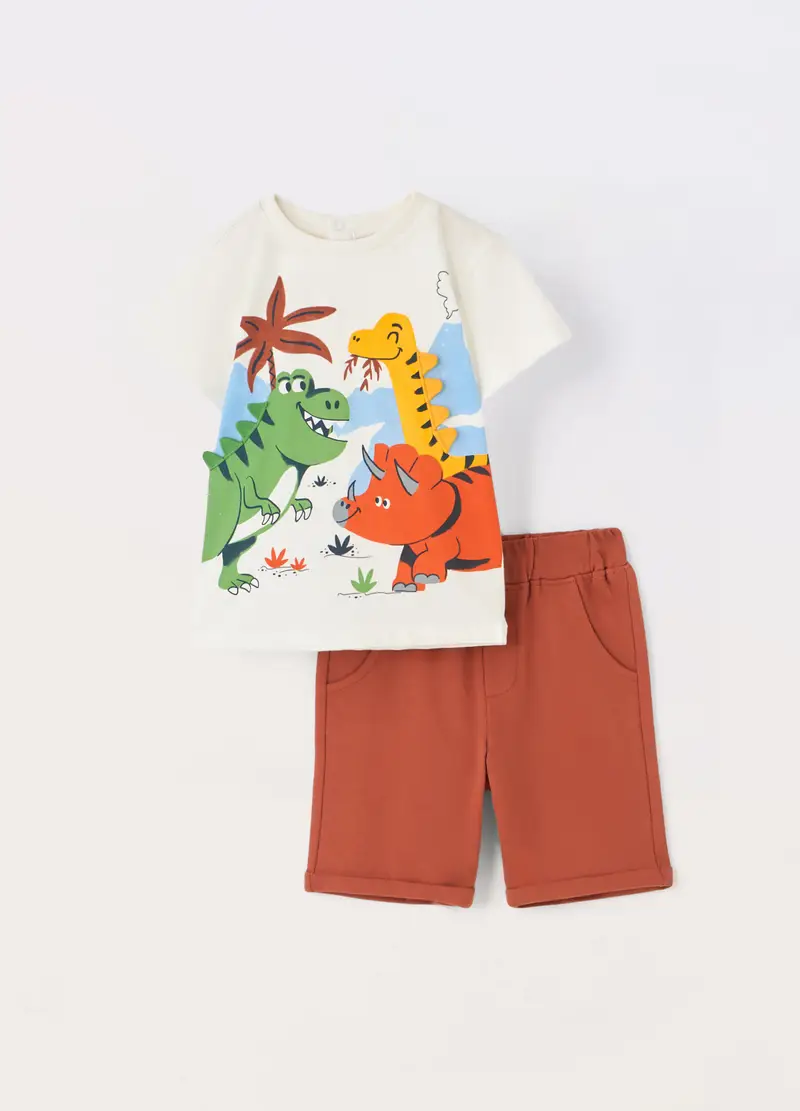 Blukids, Jogging Set In Jersey Di Puro Cotone Neonato, Bambino, Bianco, Taglia: 9-12