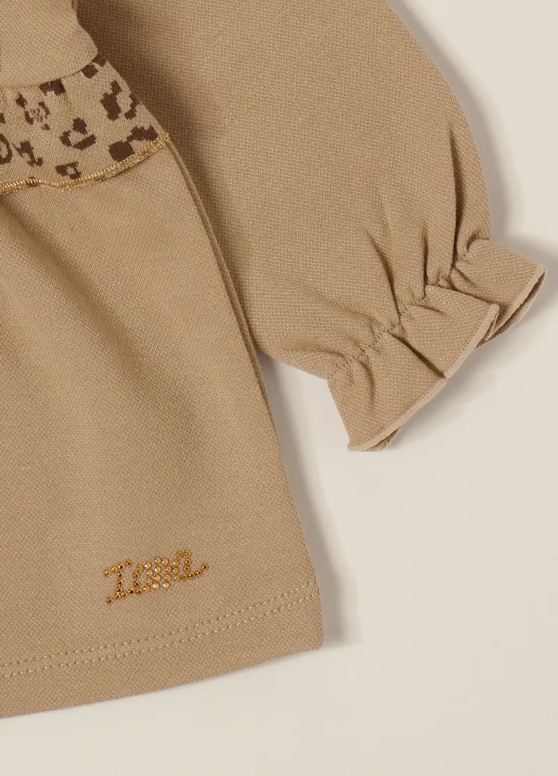 Jogging Set Misto Viscosa Iana Neonata, Beige chiaro miniatura 3