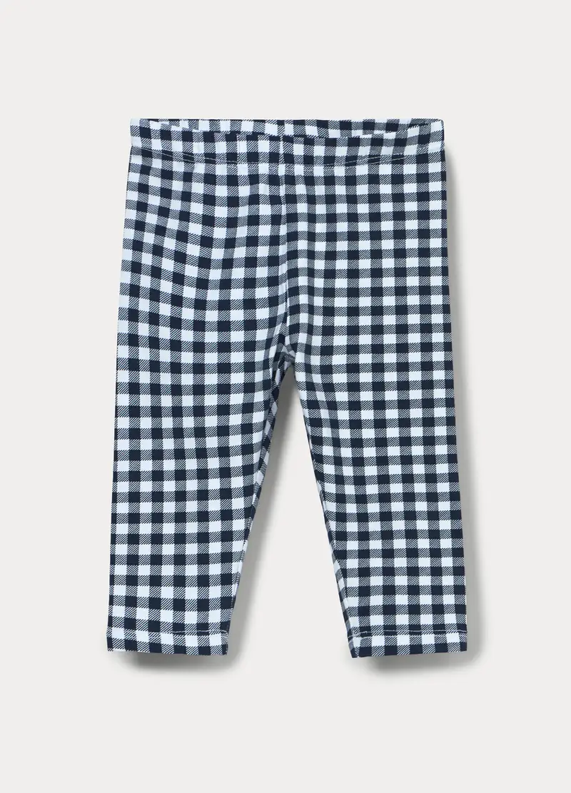 Leggings Fit Slim In Jersey Stretch Bimba, Bambina, Bianco/Blu