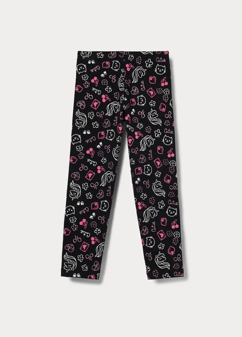 Blukids Leggings Bambina Nero 4222326 miniatura 2