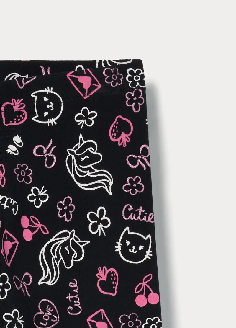 Blukids Leggings Bambina Nero 4222326 miniatura 3