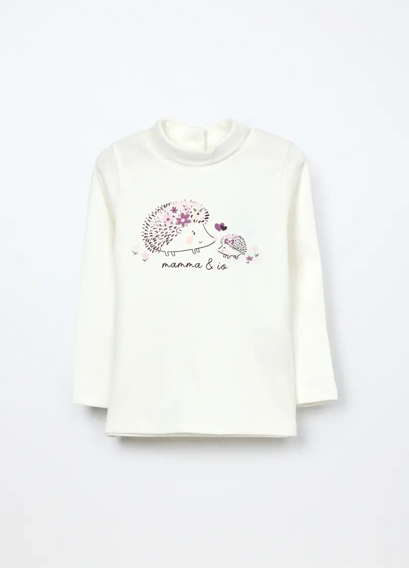 Lupetto In Interlock Di Puro Cotone Neonata, Bambina, Bianco