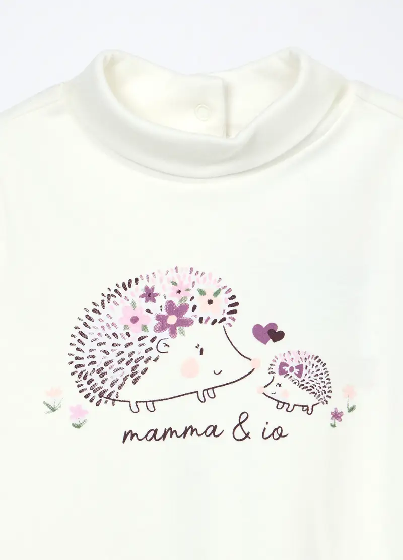 Lupetto In Interlock Di Puro Cotone Neonata, Bambina, Bianco miniatura 3