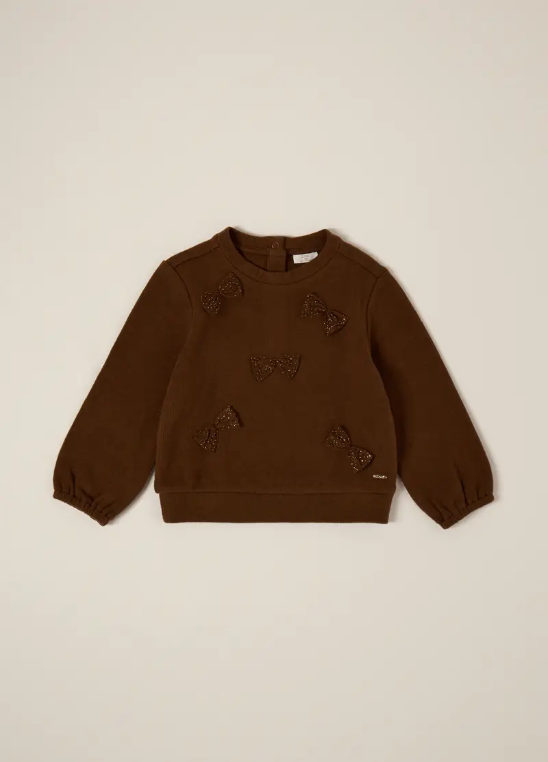 Maglietta Marrone Per Neonata, Marrone cioccolato miniatura 2