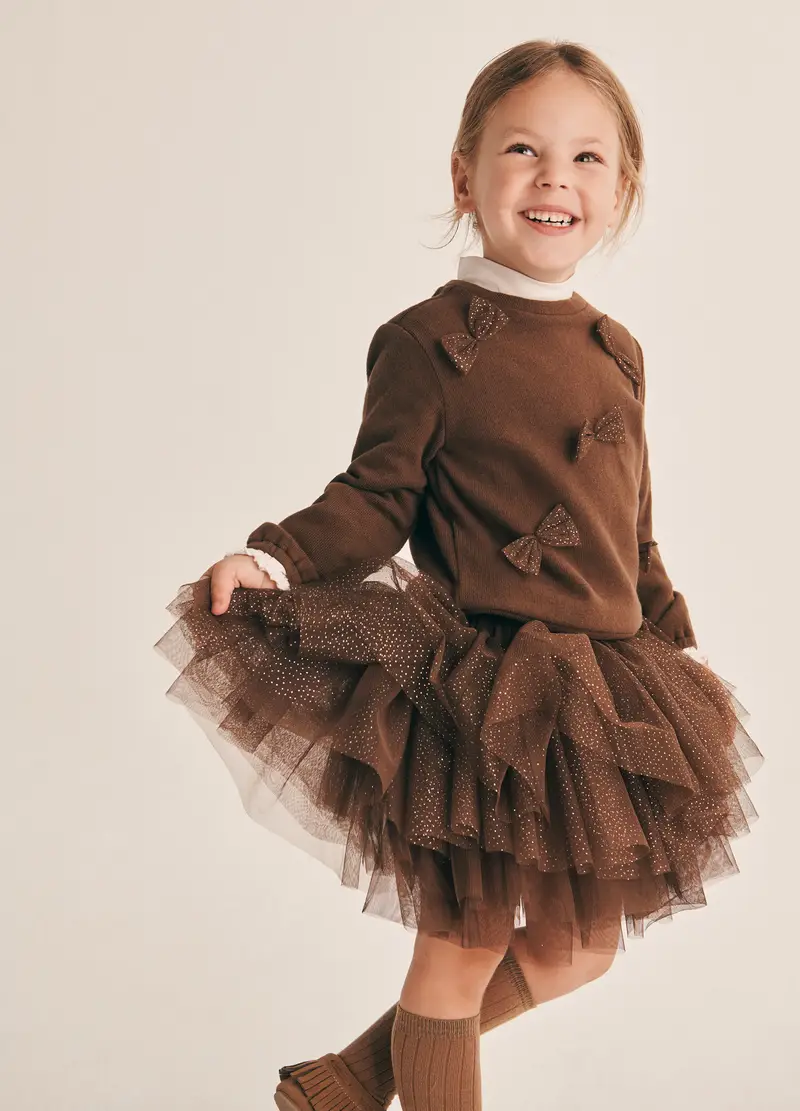 Maglietta Marrone Per Neonata, Marrone cioccolato