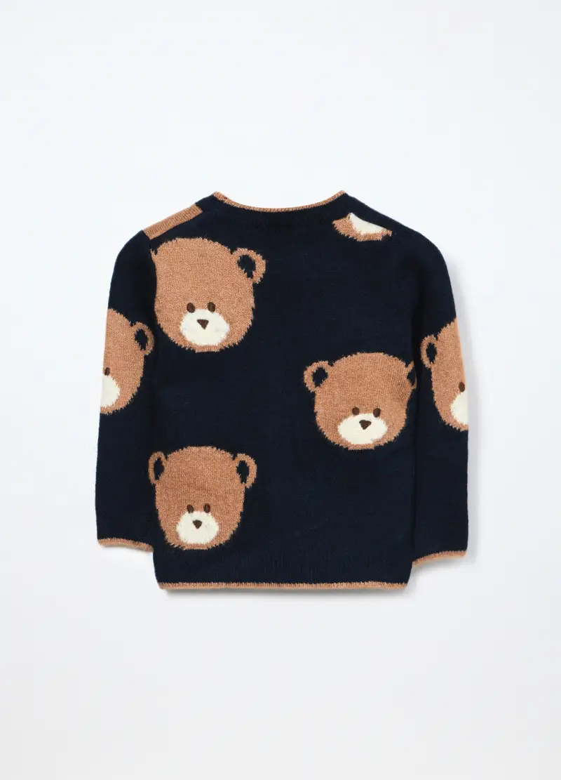 , Maglioncino Tricot Neonato, Bambino, Blu scuro miniatura 2