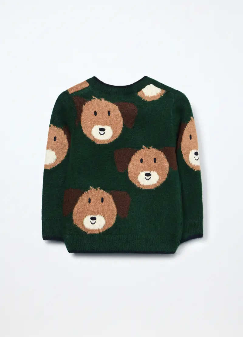 Maglioncino Tricot Neonato, Bambino, Verde foglia miniatura 2