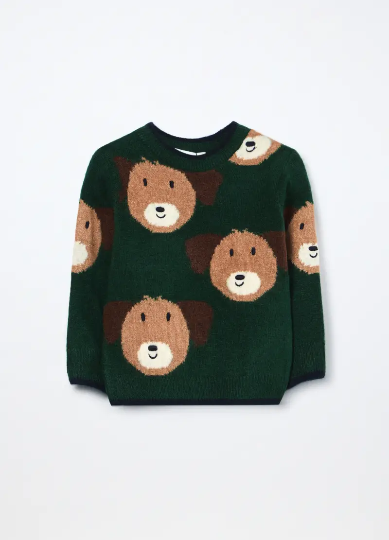 Maglioncino Tricot Neonato, Bambino, Verde foglia