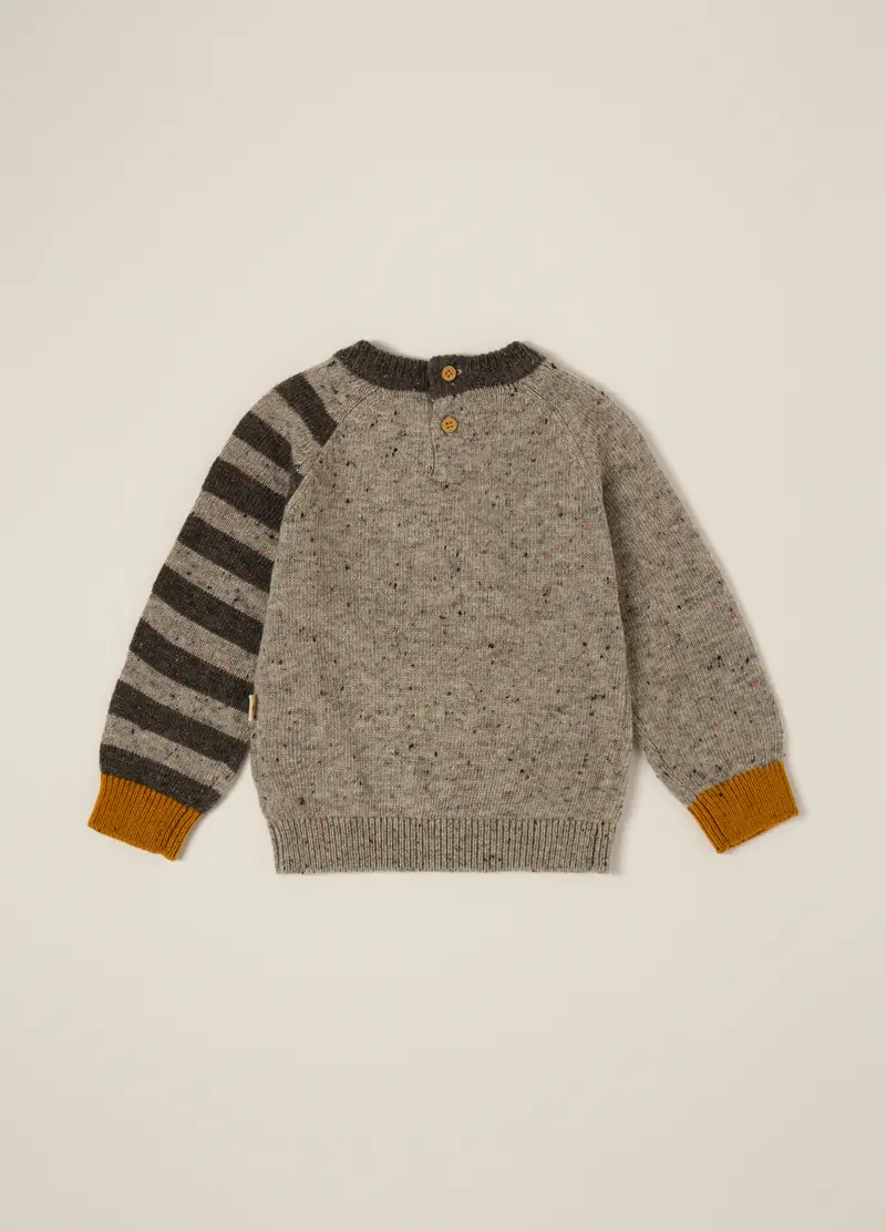 Maglione Grigio Con Pinguino Per Neonato, Grigio/Nero miniatura 3