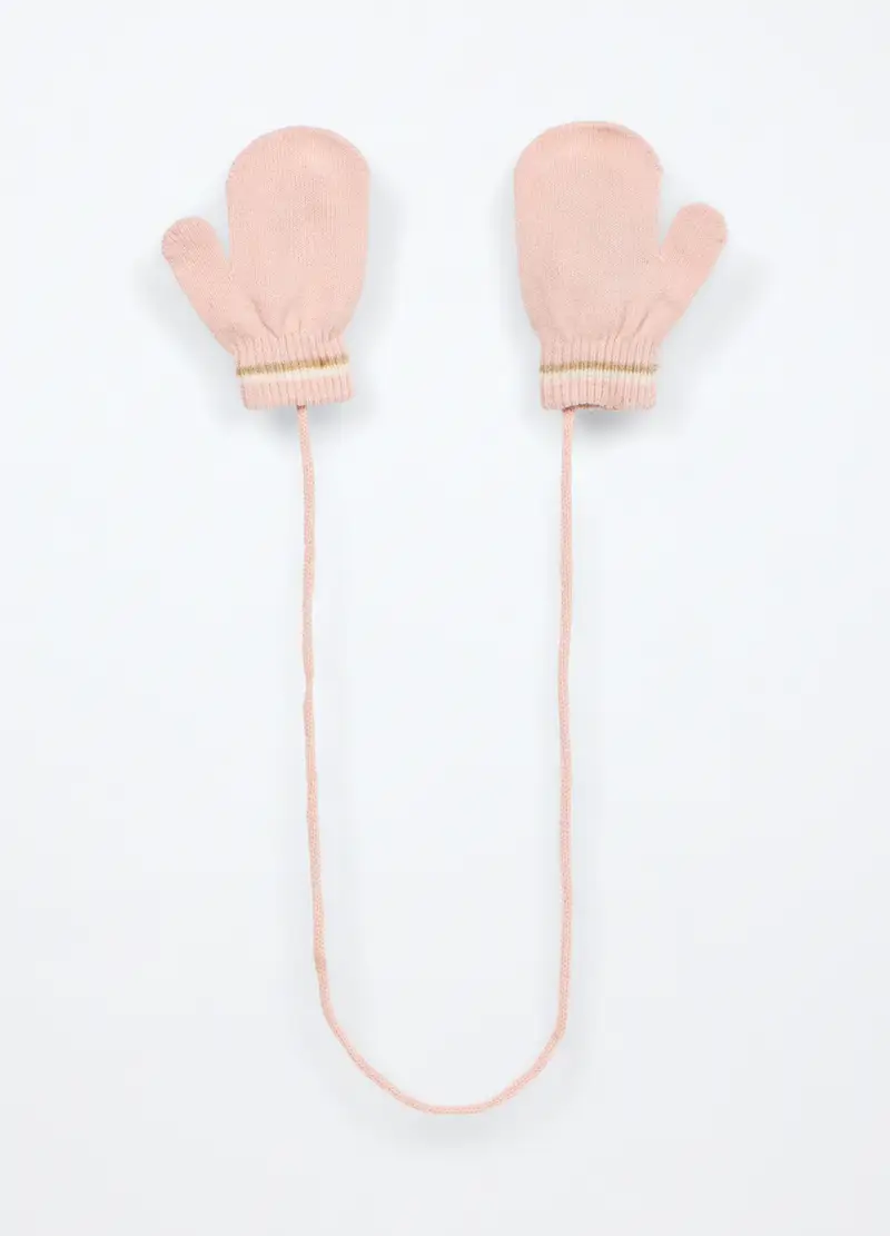 Manopole Tricot Con Stampa Neonata, Rosa pastello, .U miniatura 2