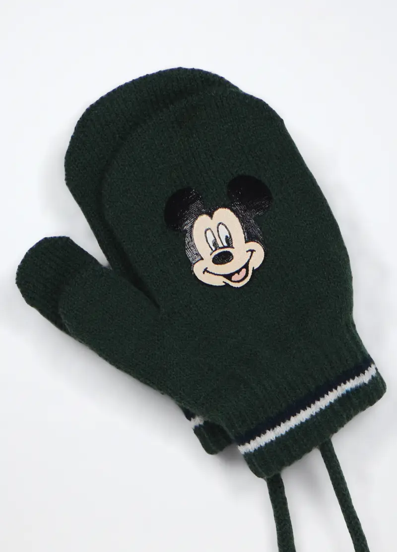 Manopole Tricot Con Stampa Neonato, Verde scuro, .U miniatura 3