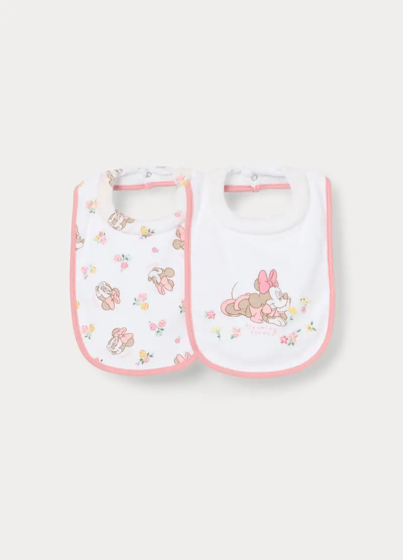 Pack 2 Bavaglini Disney In Spugna Di Misto Cotone Neonata, Bianco, U