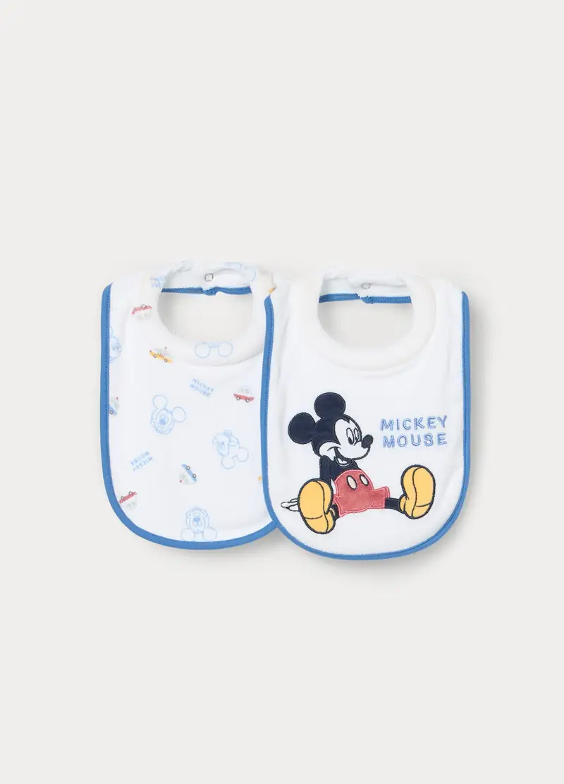 Pack 2 Bavaglini Disney In Spugna Neonato, Bianco/Blu, U