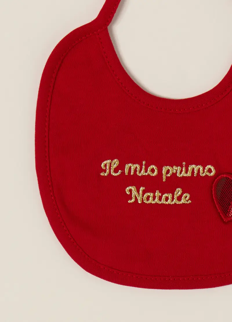 Pack 2 Bavaglini In Interlock Di Puro Cotone Iana Neonata, Rosso aragosta, .U miniatura 2