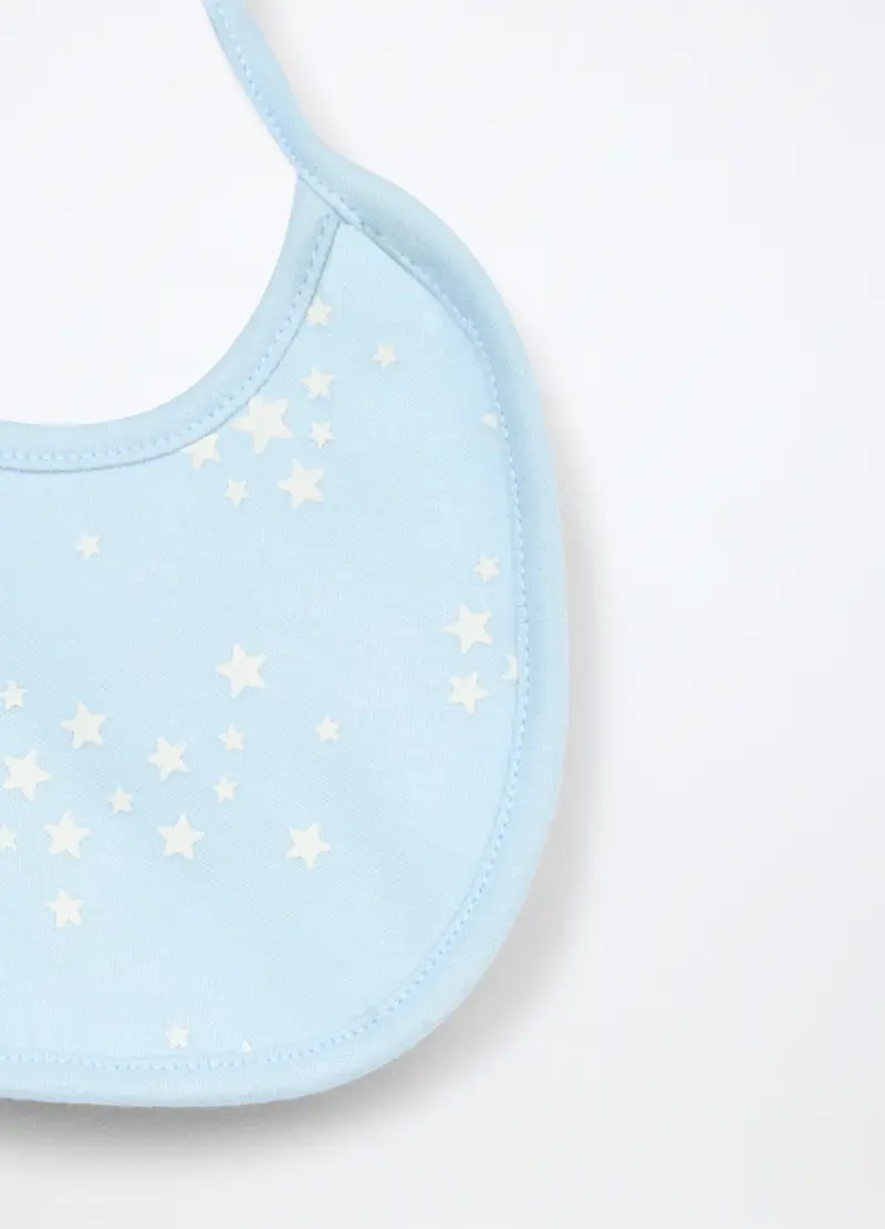 Blukids, Pack 2 Bavaglini In Interlock Di Puro Cotone, Neonata, Azzurro chiaro, Taglia: T.U miniatura 2