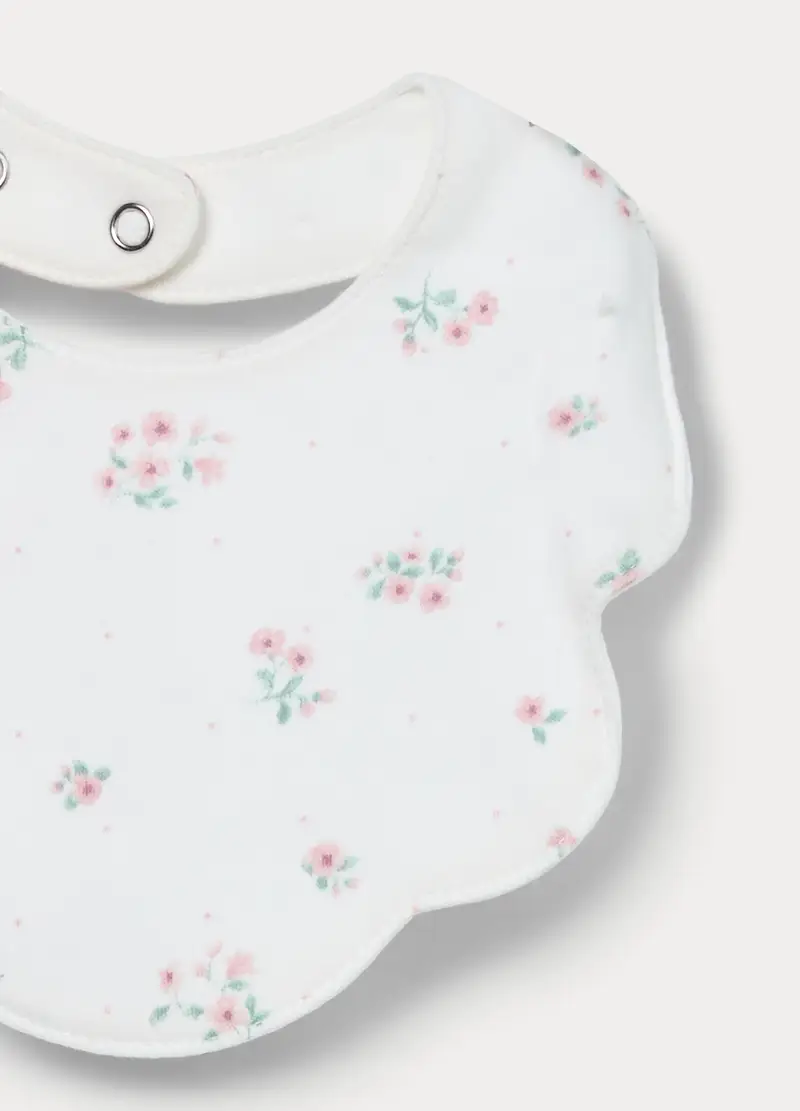 Pack 2 Bavaglini In Interlock Di Puro Cotone Neonata, Rosa pastello, U miniatura 3